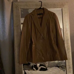 Kenneth Cole  Vintage  Shiny Leather Blazer